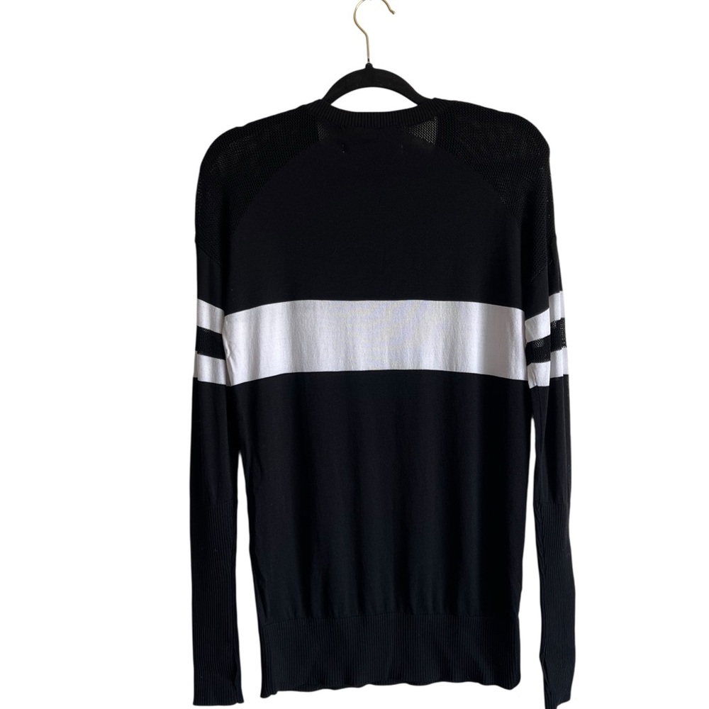 Blanc Noir Black and White Sweater Top - Picture 2 of 5